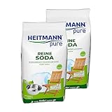 HEITMANN pure Reine Soda: Ökologischer Vielzweck-Reiniger für den Haushalt, Zugabe zu Spülmittel und Putzmittel, 2x 500g