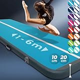 AIR Tracking TRACK Matte - aufblasbar Airtrack Tumbling Matte 10cm - 20cm hoch mit elektrischer Pumpe Farbwahl Größe:1 2 3 4 5 6 7 8m Tumblingmatte Gymnastikmatte Turnmatte Trainingsmatte Fitnessmatte