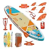 iTAOSTAR C01C Aufblasbares Stand Up Paddle Board mit Premium SUP Board Zubehör, Adj Paddel, Anti-Rutsch EVA Deck, 120L Reiserucksack mit Fronttasche | Blow Up Paddle Board für alle