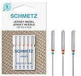 SCHMETZ Nähmaschinennadeln | 5 Jersey-Nadeln | 130/705 H SUK | Nadeldicken: 2x 70/10, 2x 80/12 und 1x 90/14 | Nähset | auf allen gängigen Haushaltsnähmaschinen einsetzbar