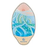 AQUASTIC Lagune 34' Skimboard für Kinder und Jugendliche, 88x50 cm, Poplar Sperrholz, Kreuzlaminiert, max. 60 kg, Anfängermodell, farbenfrohes Design, leicht & stabil