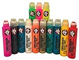 klamottenstore Graffiti Stift Squeezer Marker Kunst Hobby Gestaltung farbintensiv hochdeckend permanent wasserfest einzeln wiederbefüllbar mit austauschbarer Mine 30ml Inhalt (Raben-schwarz)