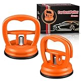 ALASMOYER Beulenzieher Auto, 2 StüCk Beulen Reparaturset Auto,FüR die Reparatur Von Autodellen, Glas, Bildschirm, Fliesen und Das Bewegen Von GegenstäNden(Orange)