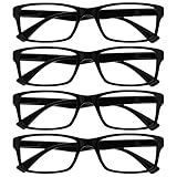 Die Lesebrille Unternehmen Schwarz Leser Wert 4er-Pack Herren Frauen UVR4092BK +2,00