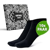 Sneaker Socken Herren 10xPaar 39-42 schwarz 10x Paar 95% Baumwolle 5% Elastan für Damen und Herren