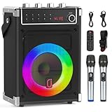 JYX Karaoke Maschine mit 2 UHF-Funkmikrofonen,...