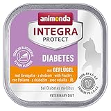 animonda Integra Protect Diabetes Katze, Diät Katzenfutter, Nassfutter bei Diabetes mellitus, mit Geflügel, 16 x 100 g