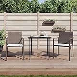 Gartensitzmöbel Gartenstühle mit Kissen 2 STK. Braun 56x59x84 cm Poly Rattan