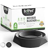 Bettwanzen Detektor – 4er Pack | Bettwanzenfalle Bed Bug Blocker (Pro) | Bettwanzen Test (Shwarz) | Insektenfalle, Wanzen Monitor und Detektor für Bettbeine