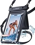 Lamicall wasserdichte Handyhülle, Unterwasser Handytasche - [Doppelte Taschen] Wasserfeste Hülle für Schwimmen, IPX8 Waterproof Phone Case für iPhone 16/15/14/13, Samsung, Smartphone bis zu 7,5 Zoll