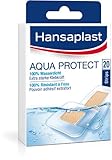 Hansaplast Aqua Protect wasserdichte Pflaster, Wundpflaster mit extra starker Klebkraft, Heftpflaster ideal zum Duschen und Schwimmen, 20 Strips