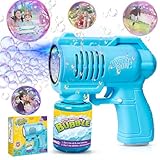 Panacare Seifenblasenpistolen, Seifenblasenmaschine Gun Kinder 4000+ Blasen/Minute mit 130ML Seifenblasenlösung, Blasenmaschine Blasenspielzeug Geschenk für Kinder/Geburtstag/Party, Bubble Gun (Blue)