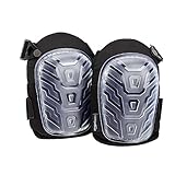 Amazon Basics Professionelle Knieschoner, robuste Schaum-Polsterung, bequemes Gel-Polster, verstellbare, leicht fixierbare Verschlüsse, Transparent, 1 Paar