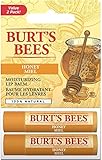 Burt's Bees 100 % natürlicher, feuchtigkeitsspendender Lippenbalsam, Honig mit Bienenwachs im günstigen 2er-Pack, 2 Tuben in Blister-Box, 8.5 g