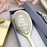 Nutella Löffel – personalisierter – Nutella Liebhaber – Individueller Löffel –aus Edelstahl, Geburtstagsgeschenk in Geschenkbox – Geschenk – Andenken