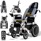 ZQHQKJ Elektrorollstuhl klappbar, XXL Sitz 52 cm – 30–45 km Reichweite (30 Ah / 20 Ah) | Reiserollstuhl, bis 150 kg, 700 W, geländetauglich, pannensichere Reifen,30A