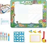 Joyark Aqua Infinity Leinwandspielzeug, Aqua Infinity Leinwand Matte, Wasser Doodle Matte, Aqua Infinity Leinwand für Kinder, Schaffen Sie einen sicheren und sauberen Ort (Dinosaurier,150 * 100 cm)