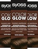 SYOSS COLORGLOW Pflegende Haartönung Tiefes Braun Semi-permanente Coloration Stufe 1, 3 x 100 ml