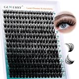 Wimpern Extensions 80D DIY Clusterwimpern 0.07 D Curl 10-18 Mix Cluster Lashes Wimpernbüschel zu Hause GEMERRY (80D-0.07D-10-18mm)