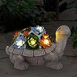 Yeomoo Solar Gartenfiguren Schildkröte Gartendeko für...