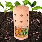 Underground Worm Farm Clay 25,4 cm Garten Kompostierbehälter Keramik Outdoor Gartenarbeit aus Küche Lebensmittelabfälle mit Löchern Systemen Nachhaltiger Wurmkomposter für Hochbeete zu Hause