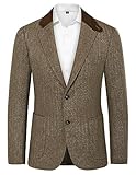 PaulJones Sakkos für Herren aus Wool Business Sakko Regular Fit Vintage Blazer Braun L