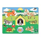 Melissa and Doug Haustiere Holzpuzzle Kinder , Puzzle ab 2 Jahre , Greifpuzzle Steckpuzzle Holz ab 2 Jahre , Holzpuzzle ab 2 , Holzspielzeug Spiele ab 2 Jahre , Schichtpuzzle Holz Puzzles Kind