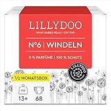 LILLYDOO hautfreundliche Windeln Größe 6 (13+ kg), Halbmonatsbox (68 Windeln) (FSC-Mix) NEW