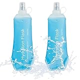 J.CARP Weiche Trinkflasche, 500 ml, TPU, faltbar, für Trinkrucksack, Radfahren, Wandern, Klettern, Outdoor, Motorrad, 2 Stück