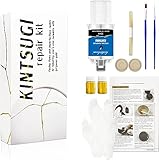 Kintsugi kit, Kintsugi Reparatu Set, Reparatur-Keramikschalen & Vasen mit Goldpulverkleber, Einsteiger Kintsugi Set, perfekt für Anfänger, einfaches Kintsugi Craft