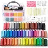 Shuttle Art Polymer Clay Set, 50 Farben Knete Set, Modelliermasse ofenhärtend, 19 Schnitzwerkzeuge und 10 Arten Zubehör, Kinderknete, Modellierknete