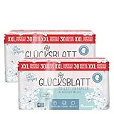 GLÜCKSBLATT Toilettenpapier 3-lagig – 60 Rollen – 150 Blatt pro Rolle – besonders weich & sanft – aus 100% Frischzellstoff – Made in Germany & HLKauf-Block