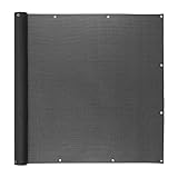 Ventanara® Balkonverkleidung Sichtschutz PVC Balkonumspannung Zaun Verkleidung Blende Windschutz Folie 300 x 90 cm Anthrazit