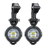 SUPAREE Zusätzliche Motorrad LED Scheinwerfer, Motorrad Nebelscheinwerfer LED Scheinwerfer für Universal Motorrad 40W 6000LM 6000K (2 Stück)