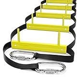 Feuerleiter 2 Geschichte | Seilleiter Feuerwehrleiter für Häuser 2 Stock | Tragbar | Faltbar und Kompakt Notfallleiter Geeignet für Balkon & Fenster 7,5 m mit Haken