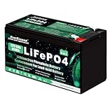 12V 8Ah Lifepo4 Batterie 3000+ Tiefentladungszyklen 12 V Lithium Batterie für Solar/Windenergie, Beleuchtung, Fischfinder, Power Wheels und mehr, 10A BMS