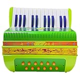 Xijobido Akkordeon-Musikinstrument-Spielzeug, Kinder-Akkordeon-Musikinstrumente | 6Bass 17Tasten Kleines Knopfakkordeon | Niedliches pädagogisches Spielzeug-Vorschulmusikinstrument für und Mädchen