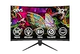 ODYS XP32 PRO 80cm (32') WQHD Curved Gaming Monitor (2.560 x 1.440 Pixel, 400 cd/m², 165 Hz, 1ms Reaktionszeit, AMD Free Sync, NVIDIA G-Sync kompatibel, HDMI, Display Port, 3,5mm Audio)