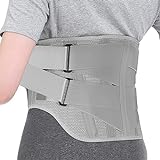 Twiephav Rückenstützgürtel für Herren & Damen, Konvex Rückenbandage mit 5 Aufenthalten und 4 Flaschenzugsystem, Atmungsaktive Rückenstütze zur Schmerzlinderung und Verletzungsprävention