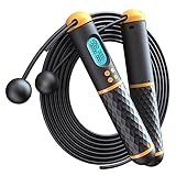 TOYANDONA 1 Satz Springseil Zählen Fitnessstudio Erwachsener Mit Fitnessgewicht Gewichtet Springen Seil Mit Zähler Springseile Für Fitness Springseil Für Fitness Stahldraht