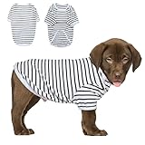 PetSmiler Hundepullover - Dünner Hundepullover Kleine Hunde Gestreifter Hundeshirts für Kleine Hund Katzen Shirt, Dehnbarer Pullover Hund Hundepulli Chihuahua Französische Bulldogge (Schwarz S)