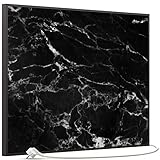 STEINFELD Bild Infrarotheizung | Deutscher Hersteller | Marmor 350-1200 Watt Rahmen schwarz (500 Watt, 069 Marmor Schwarz)