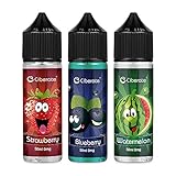 Ciberate E Liquid Set, ohne Nikotin, 3x50ML (Wassermelone+Blaubeere+Erdbeere)