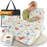 LUNOVA Gewichtsdecke Kinder 2kg Tierwelt (90x120cm) | beruhigende Schlafdecke mit süßem Tier-Design | Oeko-TEX Baumwolle, waschbar, ideal für 15-25kg Körpergewicht | Weighted Blanket Kids
