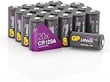 GP Extra CR123A 3V Lithium Batterie | 20 Stück Batterie CR123 3 Volt für Smart Home, Alarmanlagen, Foto-Zubehör und vieles mehr