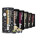 mymuesli Lieblings-Mix BIO Porridge (6x 400g) mit 1x Blueberry Cheesecake, 1x Klassisch Pur, 1x Wildberry Chia, 1x Mohn Vanille, 1x Banane Schoko & 1x Apple Cinnamon Crisp - Haferbrei ohne Palmöl