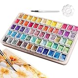 Zuasdvnk Pigmentpulver – Perlmutt-Pailletten & Glitzerpigmente, Palette mit 60 glitzernden Farbtönen für dekorative Kunst, kreative Projekte und Nägel – ideal für Anfänger, leicht zu transportieren