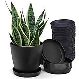 Wenxiaw Blumentopf Untersetzer 20 Stücke, Pflanzen Untersetzer Untersetzer für Blumen & Pflanzen Plastik Blumentopf Untersetzer Rund für Garden Innen und Außenbereiche, Rund, 11.5 cm, Schwarz