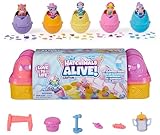 Hatchimals Alive Eierkarton Spielset - mit 5 selbstschlüpfenden Eiern, insgesamt 6 niedlichen Tierfiguren sowie 11 Accessoires für fantasievollen Spielspaß, für Kinder ab 3 Jahren