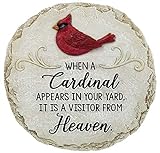 Trittstein für den Garten, wenn ein Kardinal in Ihrem Garten erscheint, ist es ein Besucher vom Himmel, Gedenkgeschenk, Gedenkgeschenk, Weihnachtsgartendekor mit Kardinal